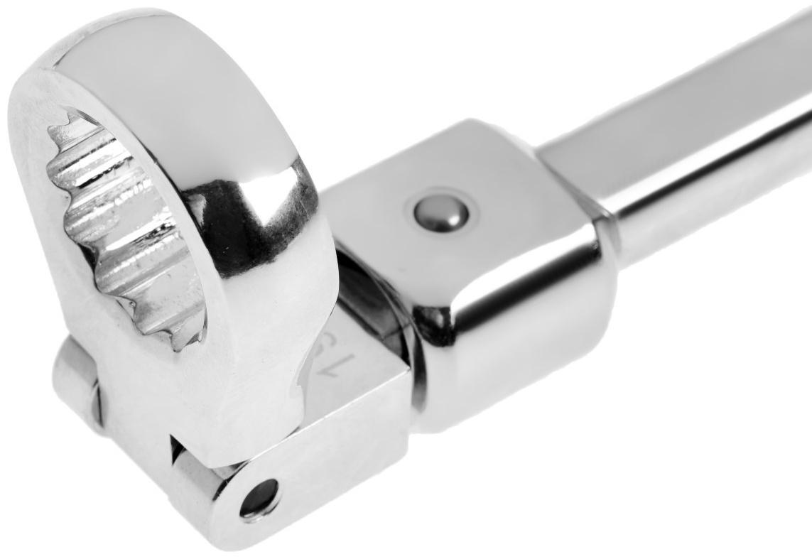 Набор накидных ключей ТУНДРА, CrV, сменные поворотные головки 9 - 19 мм, 9 шт.