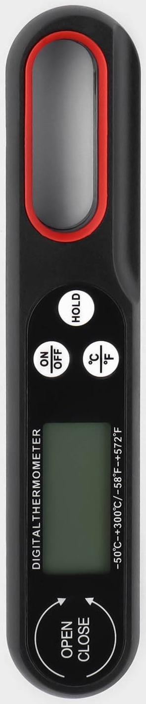 Термометр для пищи электронный, со складным щупом Magistro, цвет черный