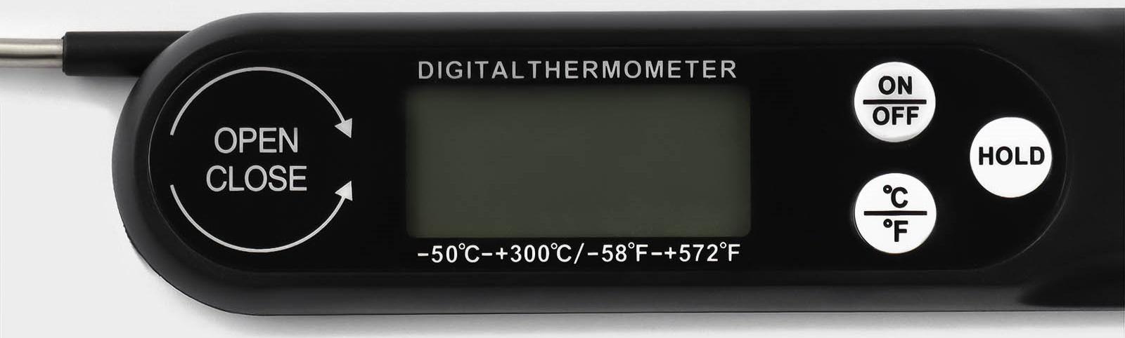 Термометр для пищи электронный, со складным щупом Magistro, цвет черный