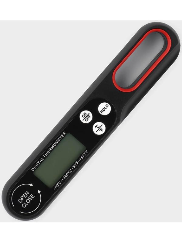 Термометр для пищи электронный, со складным щупом Magistro, цвет черный