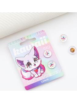Серьги гвоздики «Kawaii» 1.5 х 1.5 см