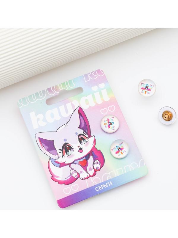 Серьги гвоздики «Kawaii» 1.5 х 1.5 см