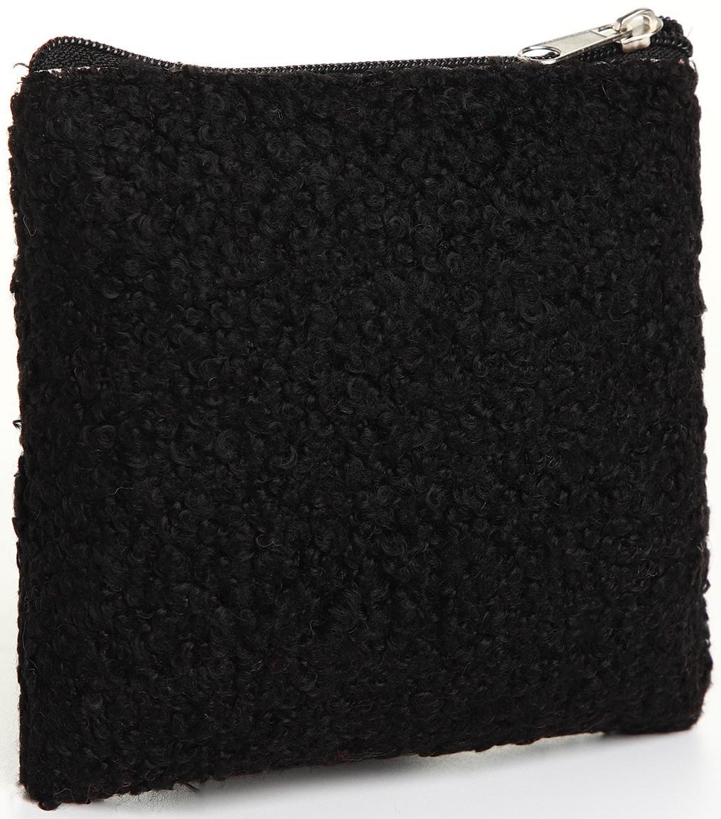 Кошелёк на молнии, цвет чёрный