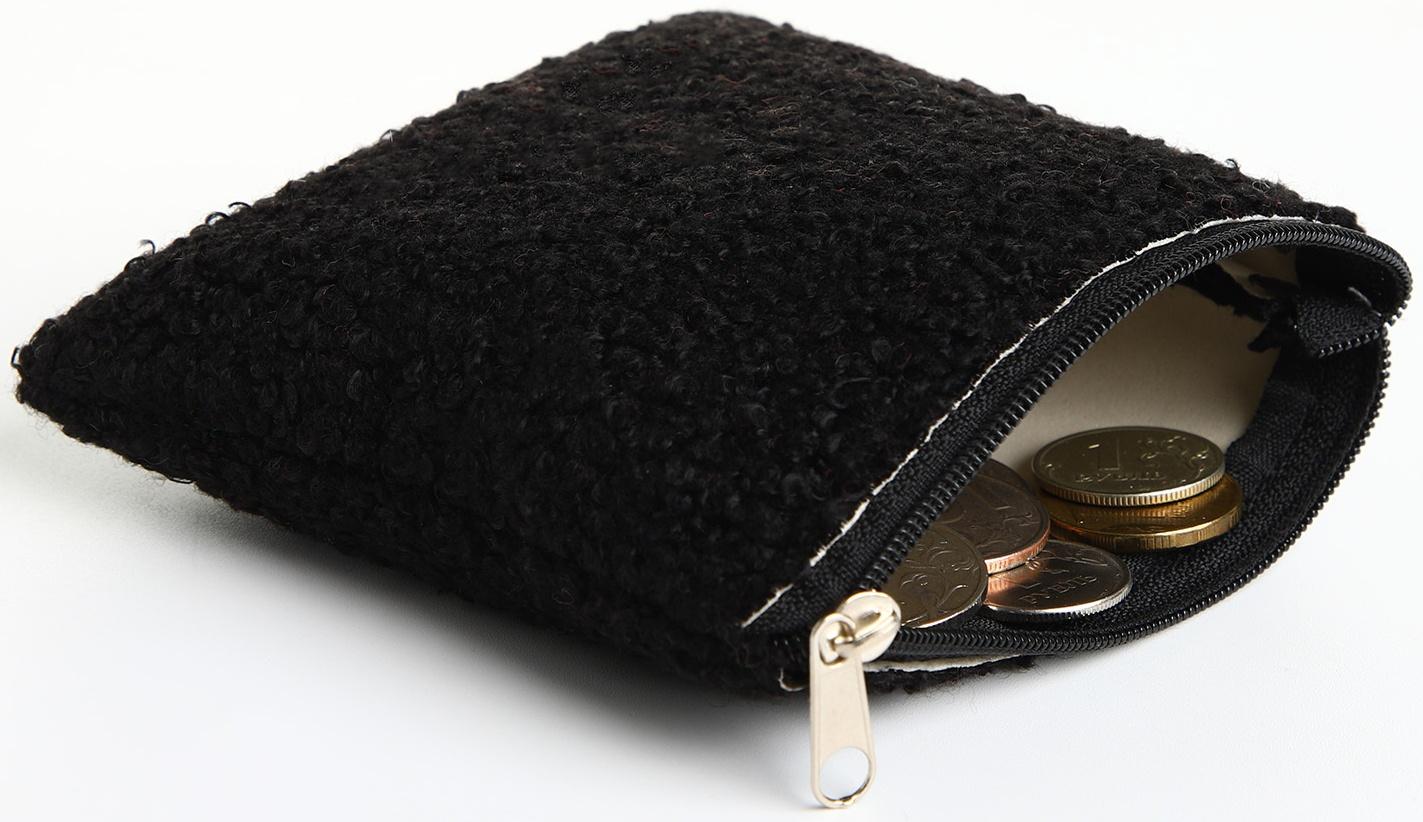 Кошелёк на молнии, цвет чёрный
