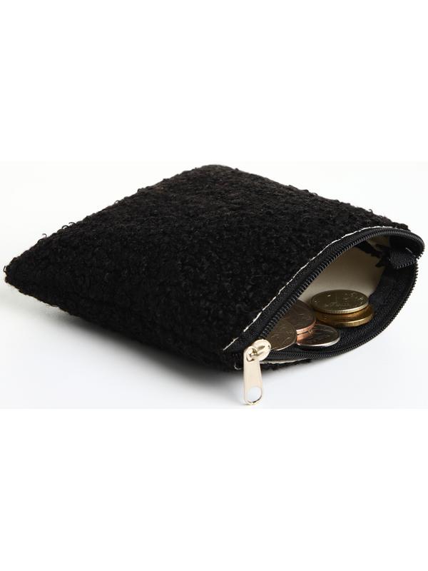 Кошелёк на молнии, цвет чёрный