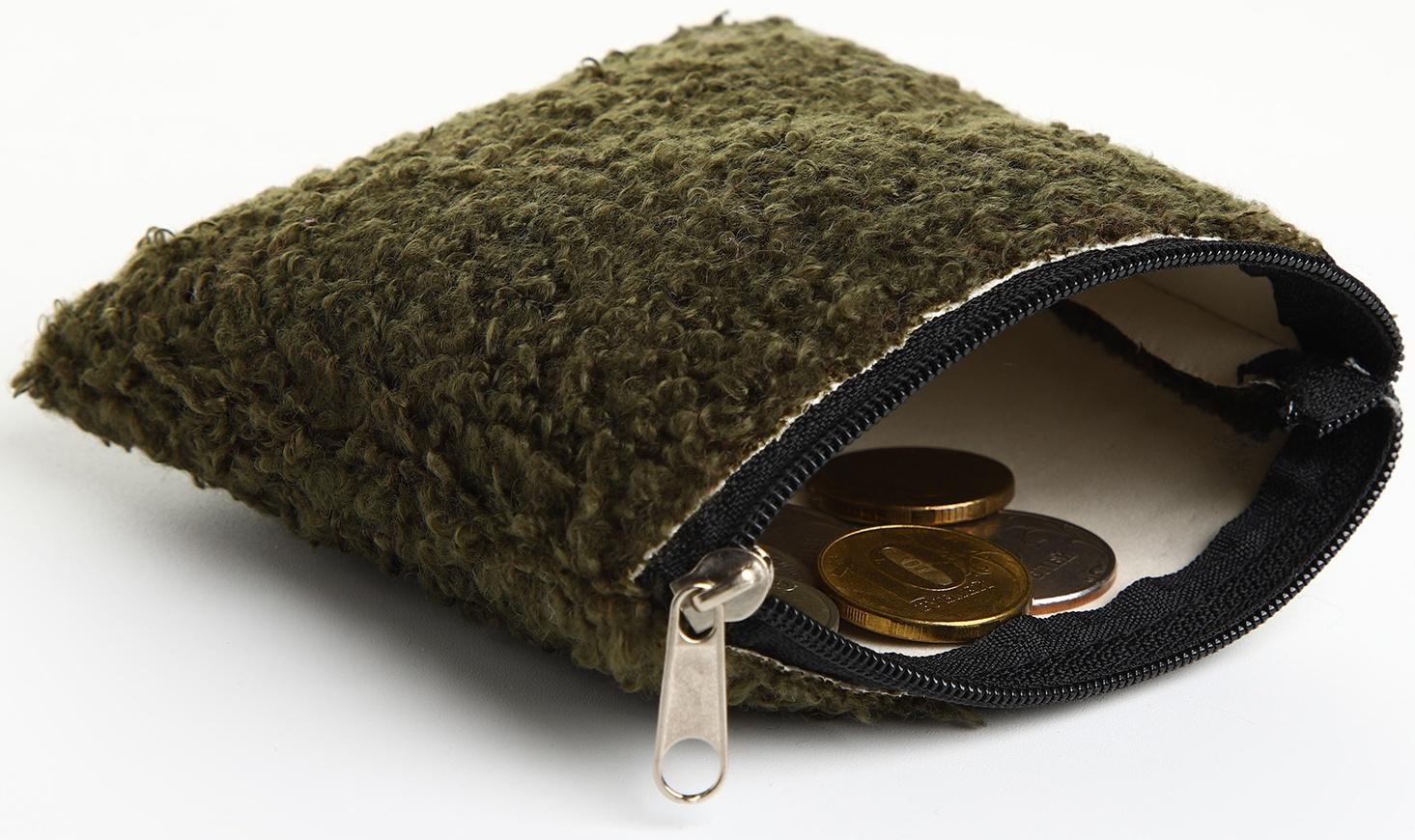 Кошелёк на молнии, цвет зелёный
