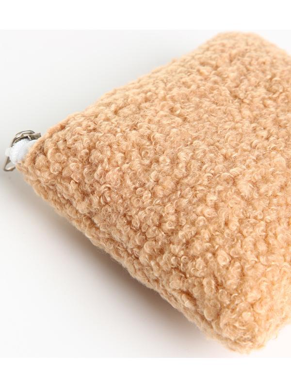 Кошелёк на молнии, цвет бежевый