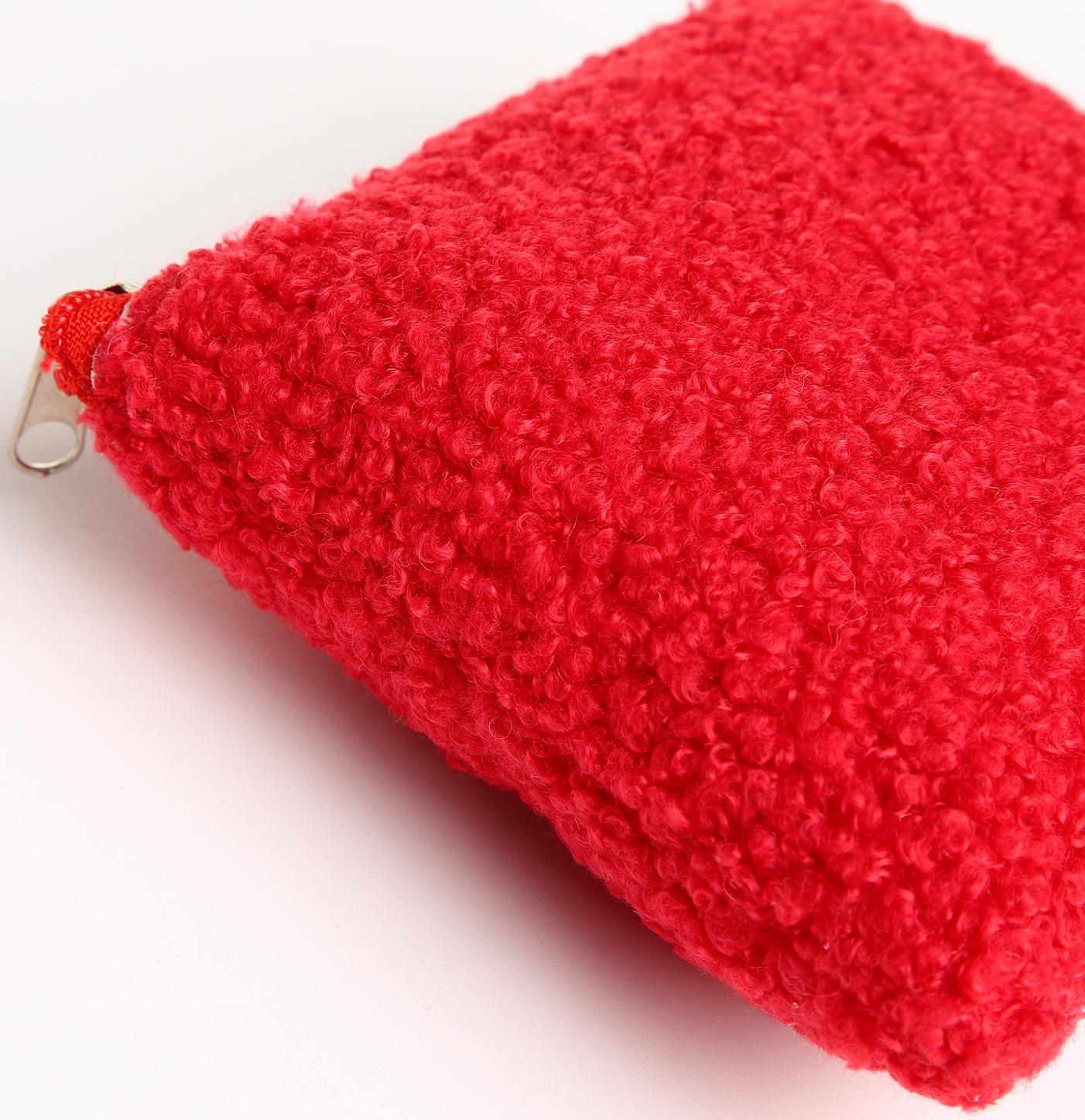 Кошелёк на молнии, цвет красный