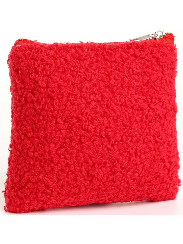 Кошелёк на молнии, цвет красный