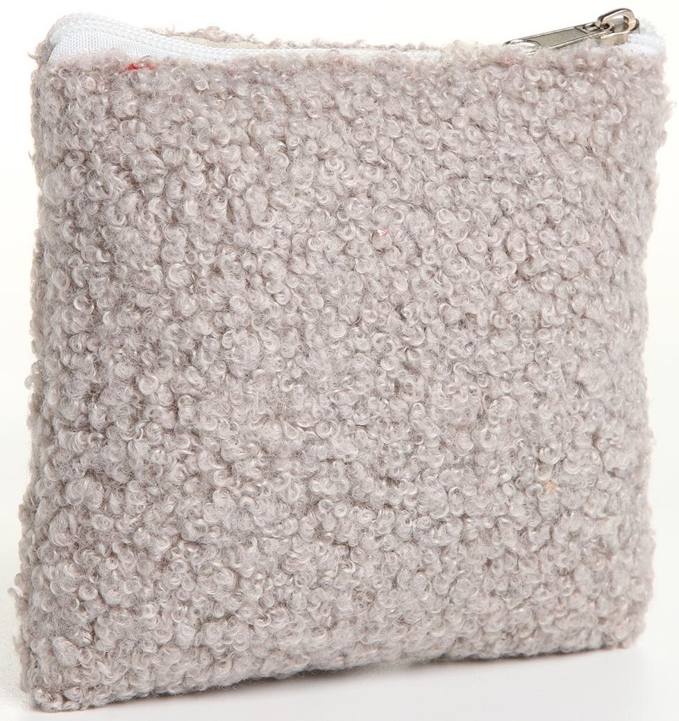 Кошелёк на молнии, цвет серый