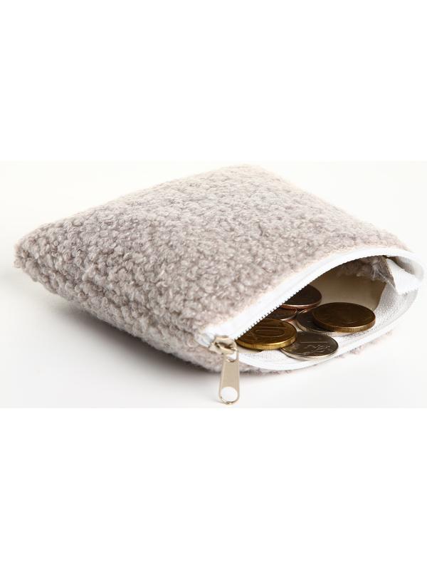 Кошелёк на молнии, цвет серый