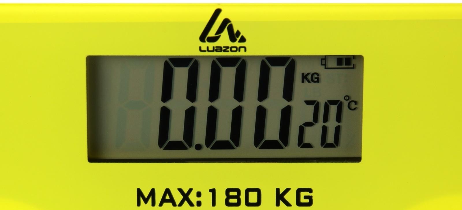 Весы напольные Luazon LVE-006, электронные, до 180 кг, 2хAAА (не в комплекте), жёлтые