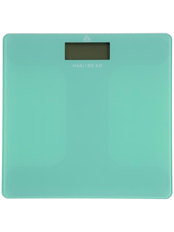 Весы напольные Luazon LVE-006, электронные, до 180 кг, 2хAAА (не в комплекте), зелёные