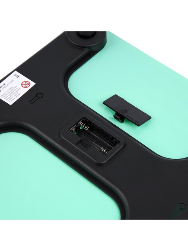 Весы напольные Luazon LVE-006, электронные, до 180 кг, 2хAAА (не в комплекте), зелёные