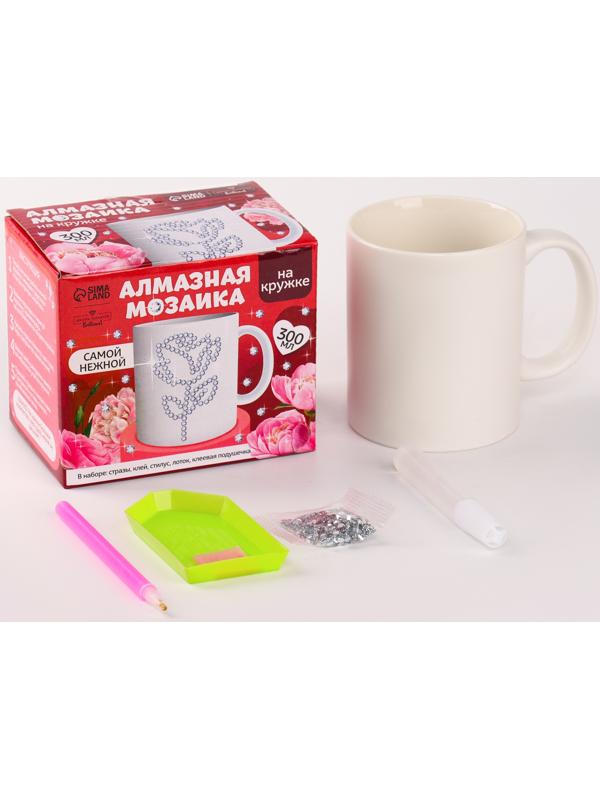 Алмазная мозаика на кружке «Самой нежной»