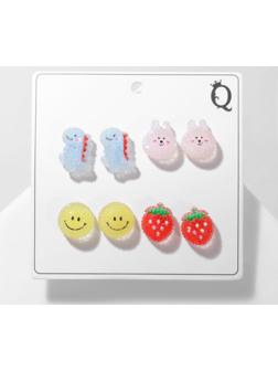 Пусеты 4 пары 