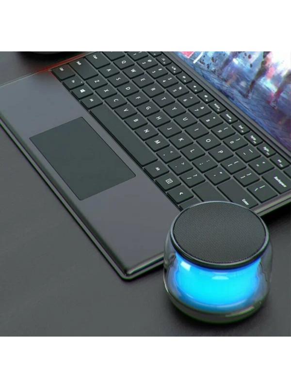 Портативная колонка l59, 5 Вт, 500 мАч, BT5.0, подсветка, чёрная