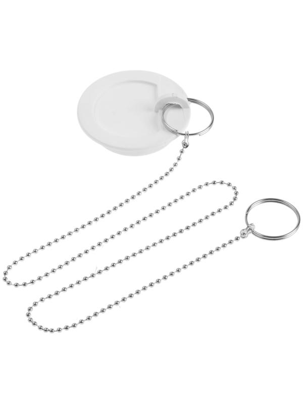 Пробка для ванны Masterprof ИС.110648, d=45 мм, ПВХ, с хромир. цепочкой, белая