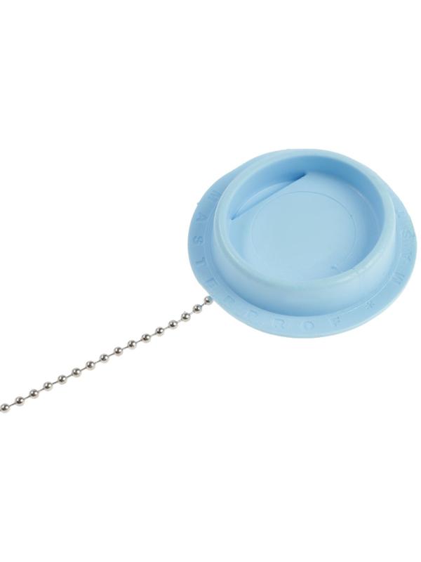 Пробка для ванны Masterprof ИС.110649, d=45 мм, ПВХ, с хромир. цепочкой, голубая