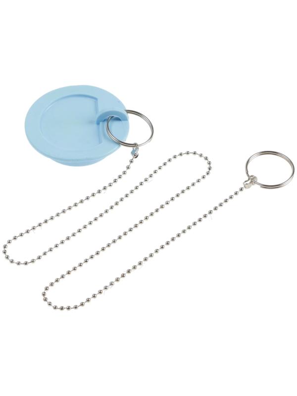 Пробка для ванны Masterprof ИС.110649, d=45 мм, ПВХ, с хромир. цепочкой, голубая