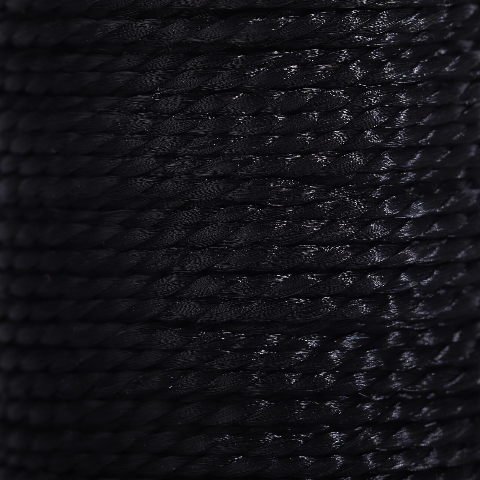 Нить для плетения, кручёная, d = 1 мм, 50 м, цвет чёрный