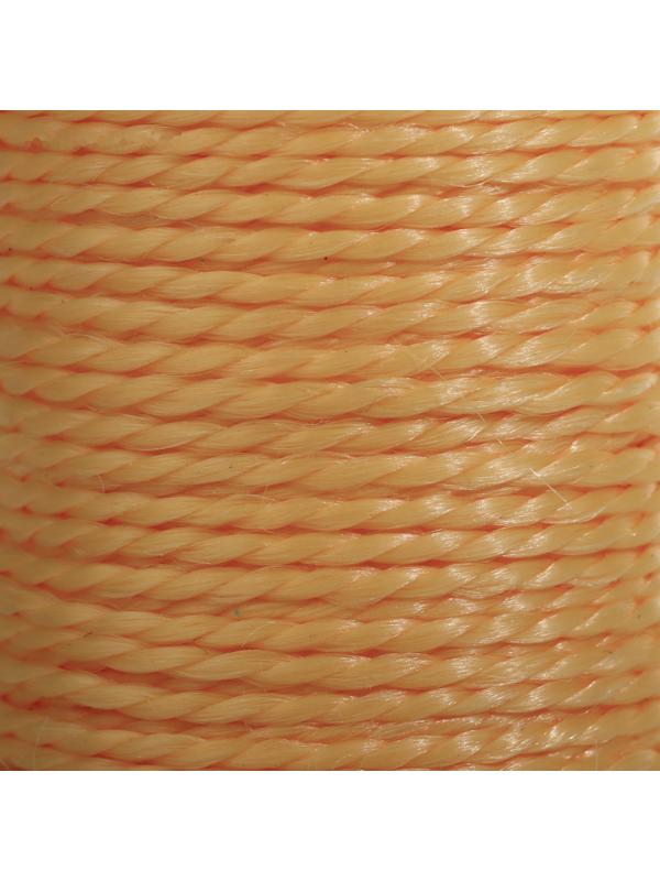 Нить для плетения, кручёная, d = 1 мм, 50 м, цвет жёлтый