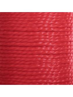 Нить для плетения, кручёная, d = 1 мм, 50 м, цвет красный