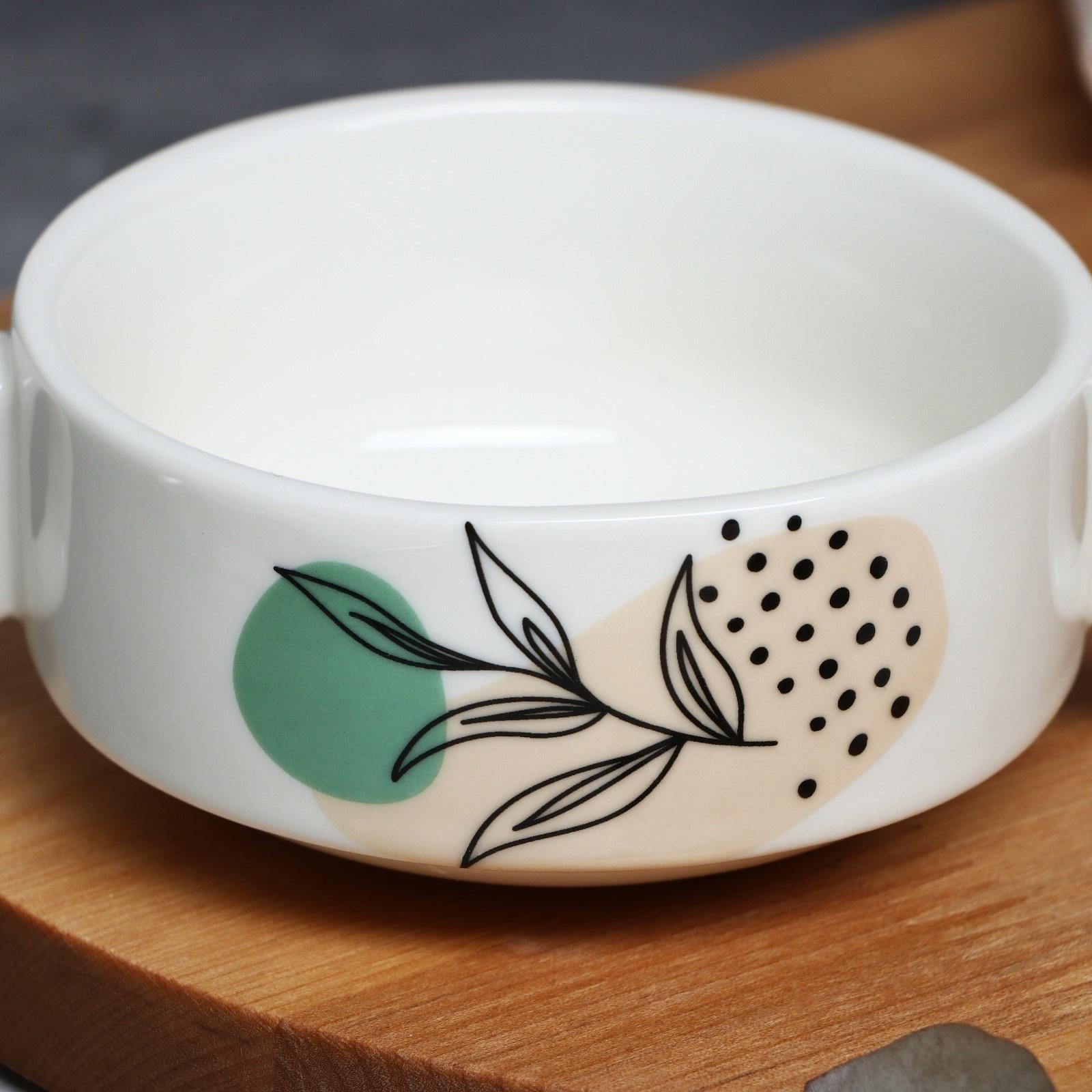 Супница с ручками «Веточка», 10.5 х 5 см