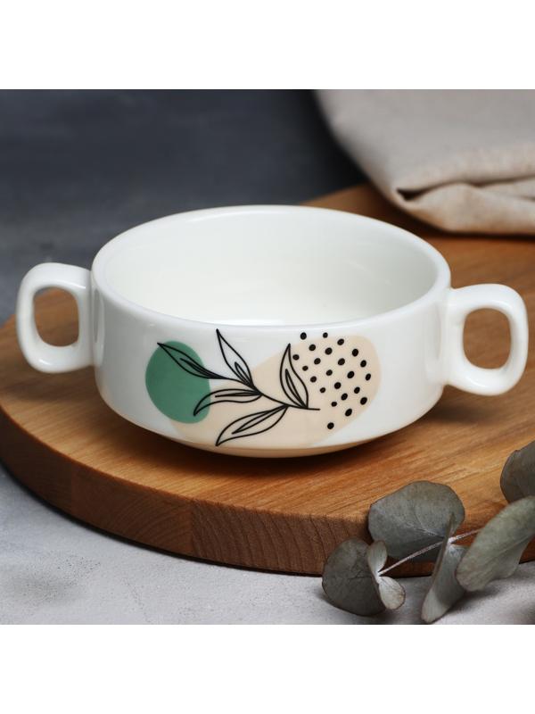 Супница с ручками «Веточка», 10.5 х 5 см