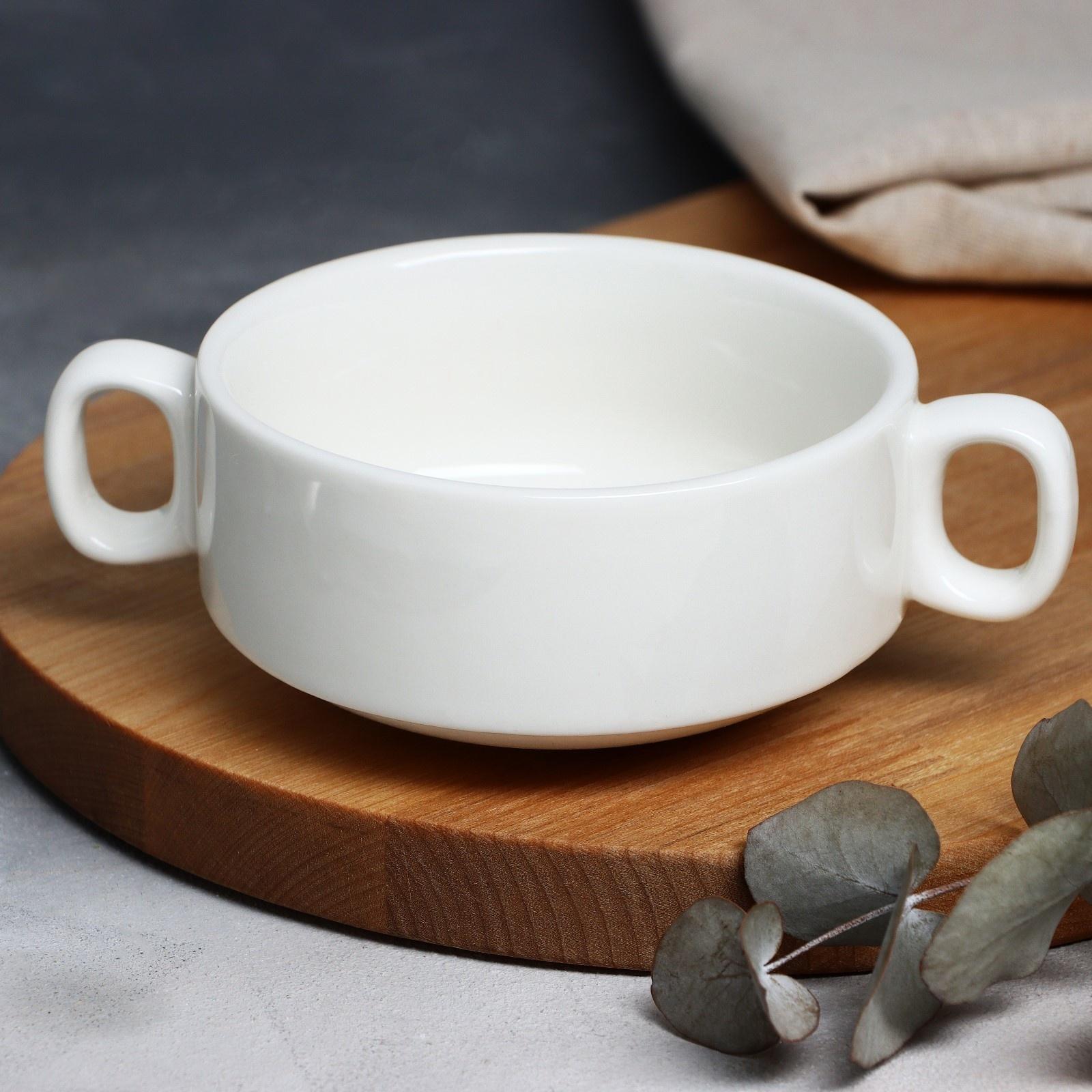 Супница с ручками «Цветы», 10.5 х 5 см