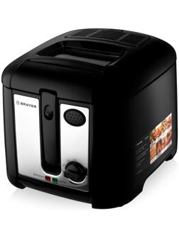 Фритюрница BRAYER 2832BR-BK, 1800 Вт, 2,5 л, 130-190 °C, чёрная