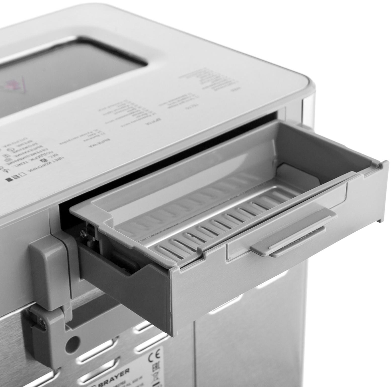 Хлебопечь BRAYER 2702BR, 600 Вт, 25 программ, до 0.9 кг, выбор цвета корочки, серебристая