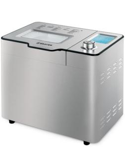 Хлебопечь BRAYER 2702BR, 600 Вт, 25 программ, до 0.9 кг, выбор цвета корочки, серебристая