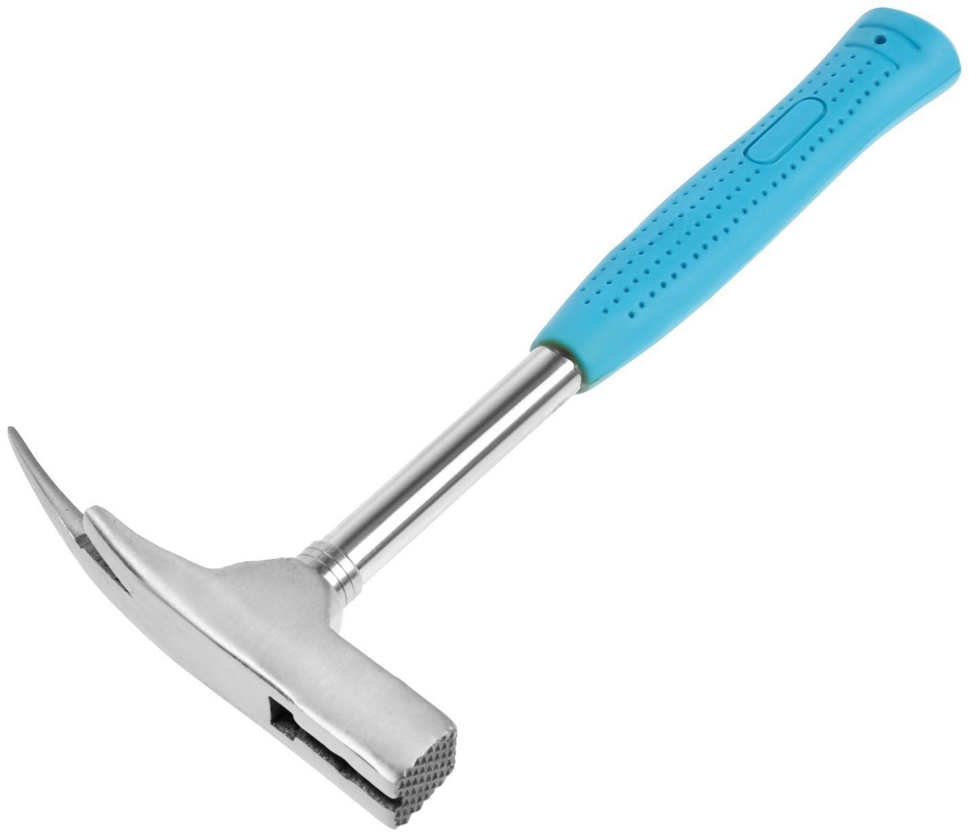 Молоток кровельщика ЛОМ, с металлической обрезиненной рукояткой, 600 г