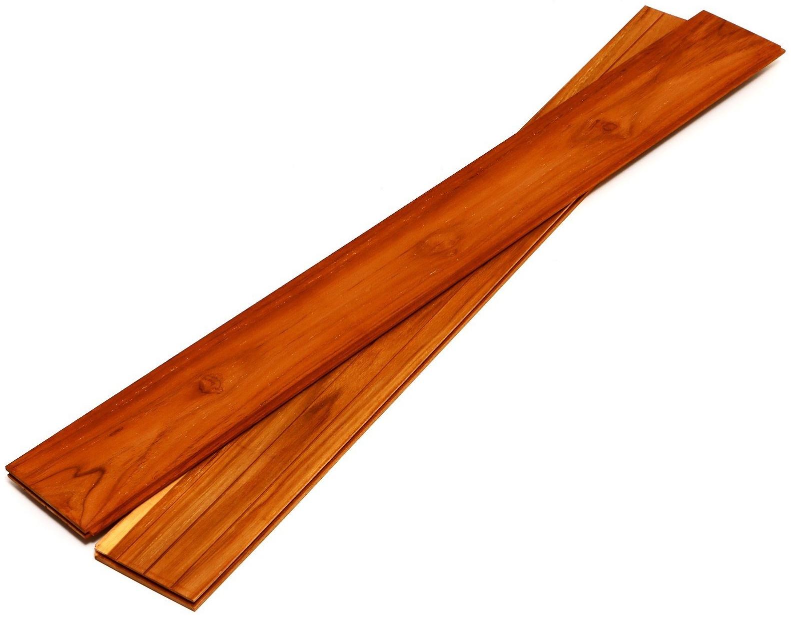 Напольное покрытие из тикового дерева марки C Jumbo 1,6х12.5х110 см (набор 4 шт)