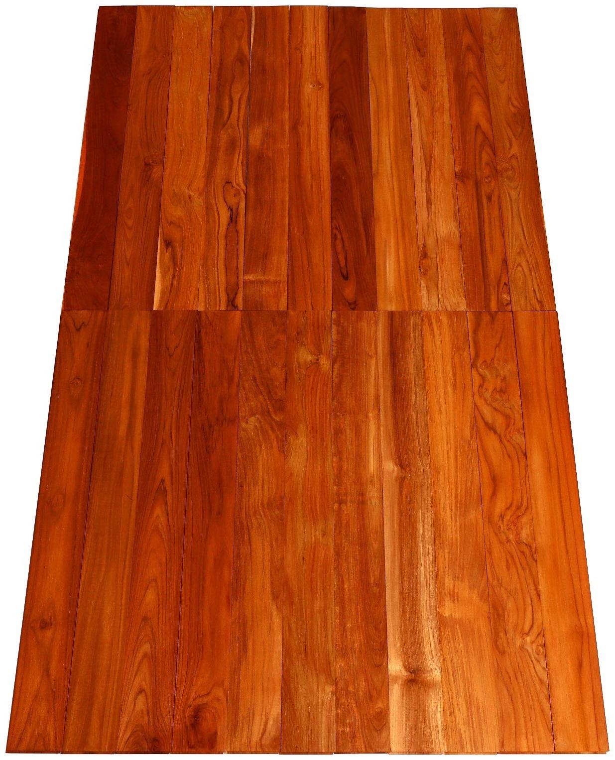 Напольное покрытие из тикового дерева марки C Jumbo 1,6х12.5х110 см (набор 4 шт)