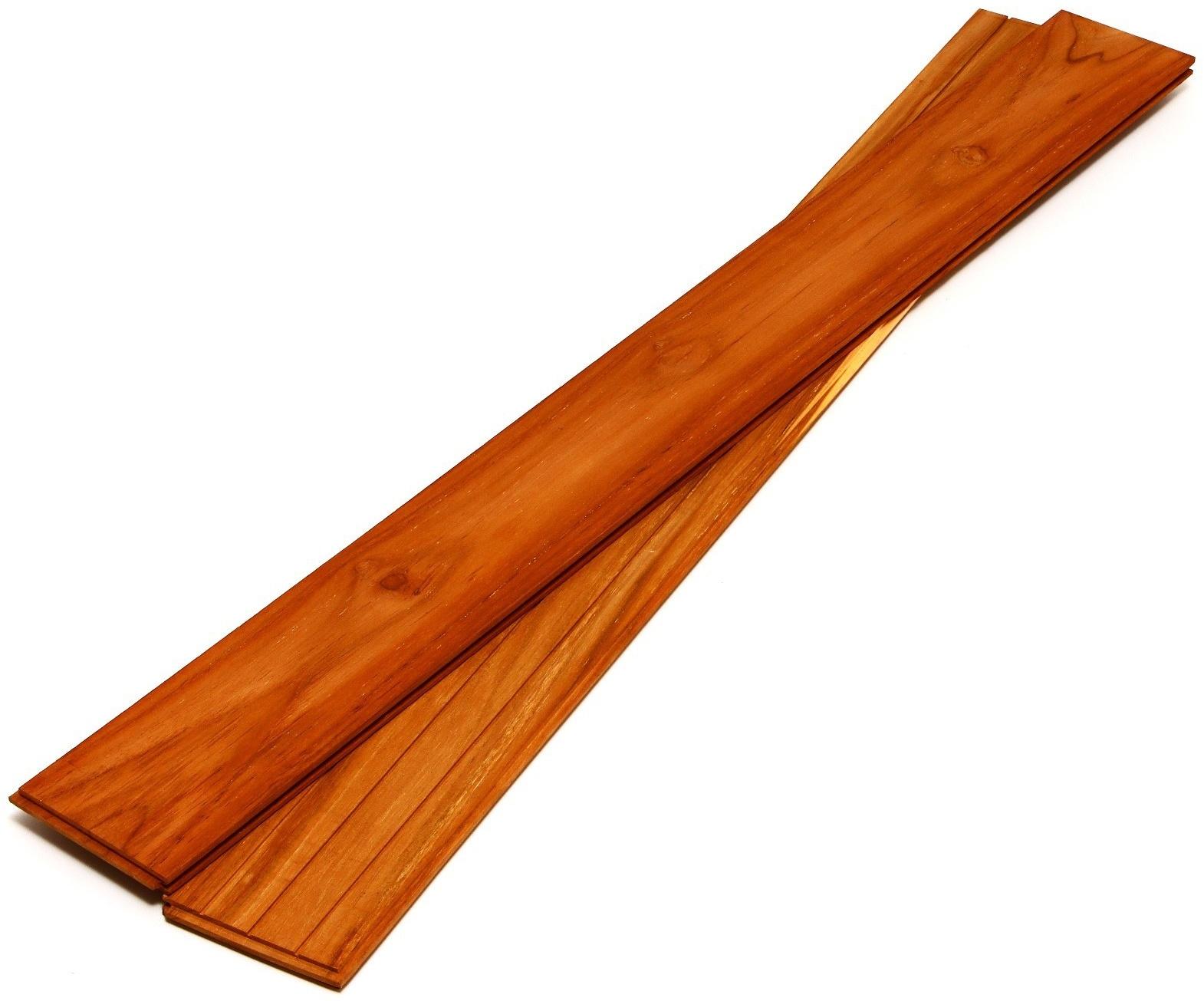 Напольное покрытие из тикового дерева марки C Jumbo 1,6х12.5х110 см (набор 4 шт)