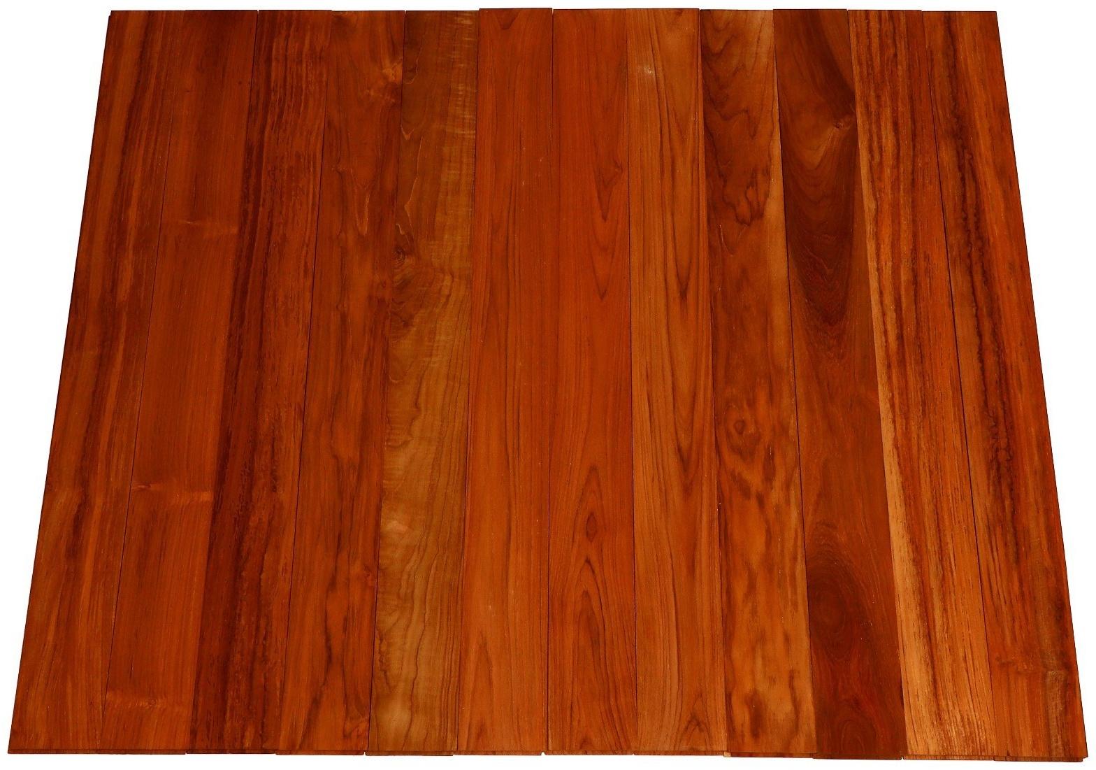 Напольное покрытие из тикового дерева марки C Jumbo 1,6х12.5х120 см (набор 2 шт)