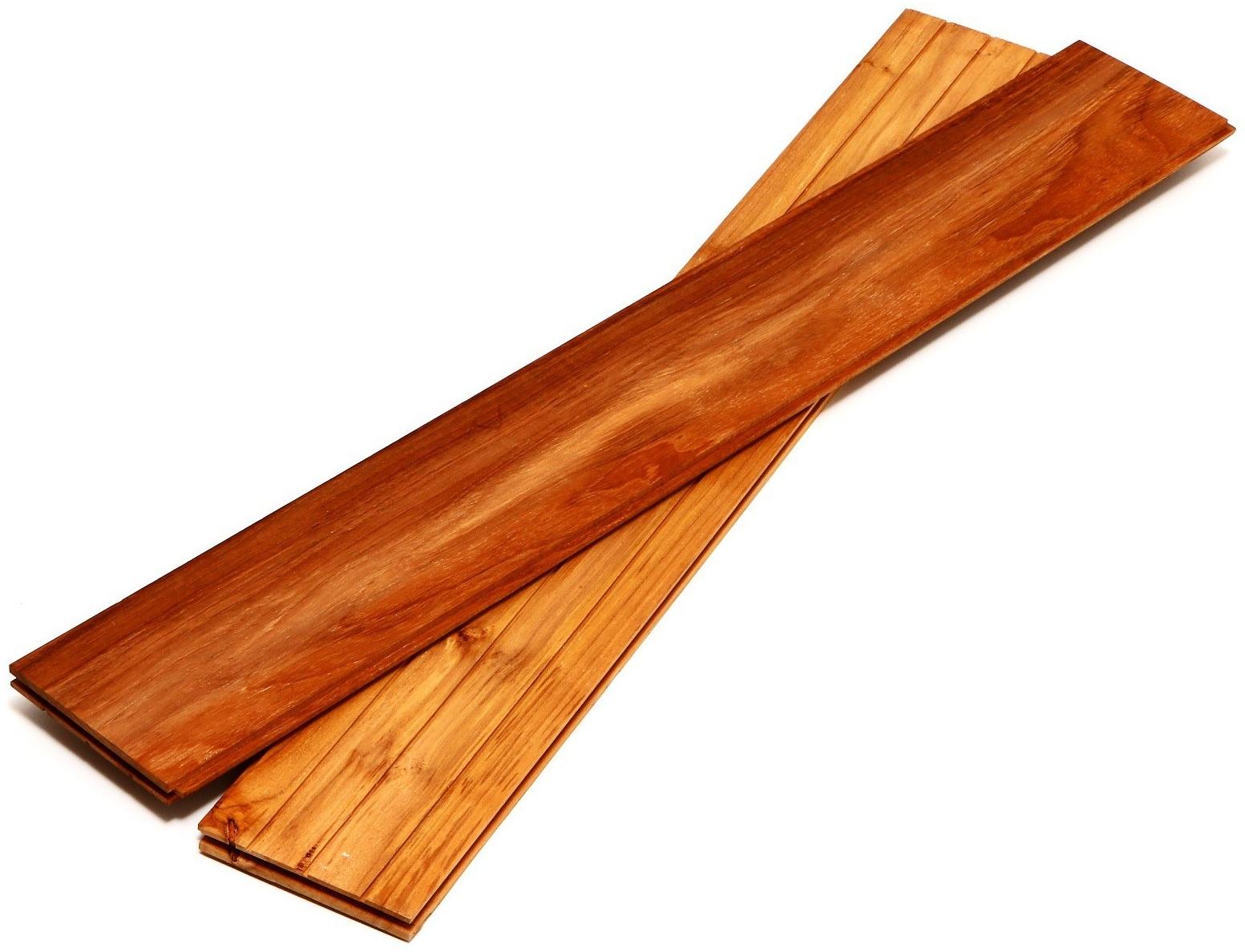 Напольное покрытие из тикового дерева марки C Jumbo 1,6х12.5х90 см (набор 9 шт)