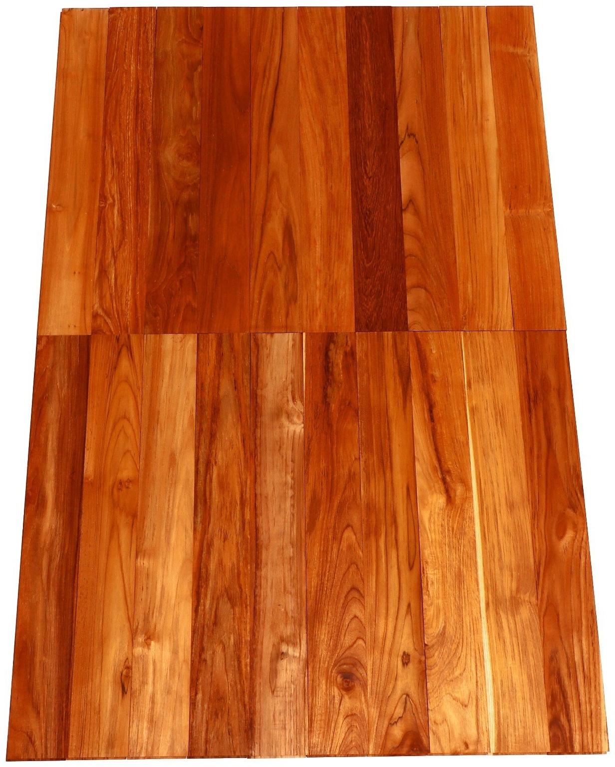 Напольное покрытие из тикового дерева марки C Jumbo 1,6х12.5х90 см (набор 9 шт)