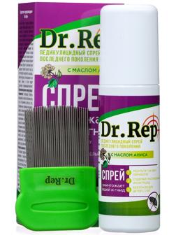 Cпрей Доктор Реп средство педикулицидное с гребнем, 100 мл