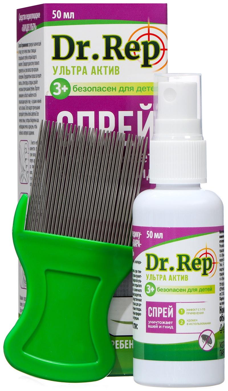 Cпрей Доктор Реп средство педикулицидное Парадиз Ультра с гребнем, 50 мл
