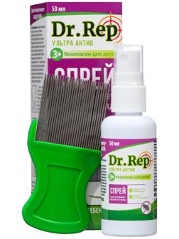 Cпрей Доктор Реп средство педикулицидное Парадиз Ультра с гребнем, 50 мл
