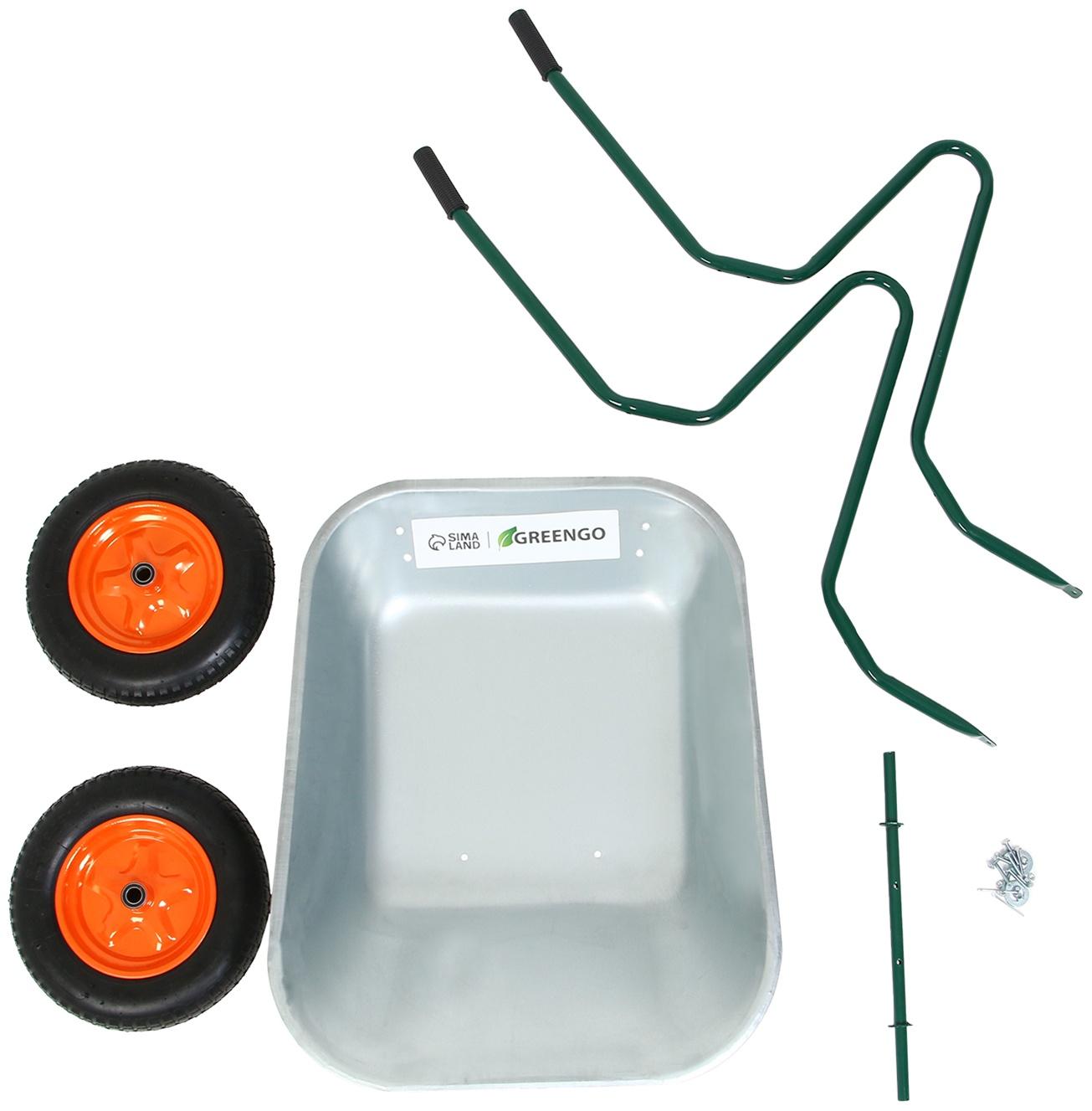 Тачка садовая  65л/180кг 2 пневмоколеса 3.00/3.25-8 оц кузов 0,6 мм