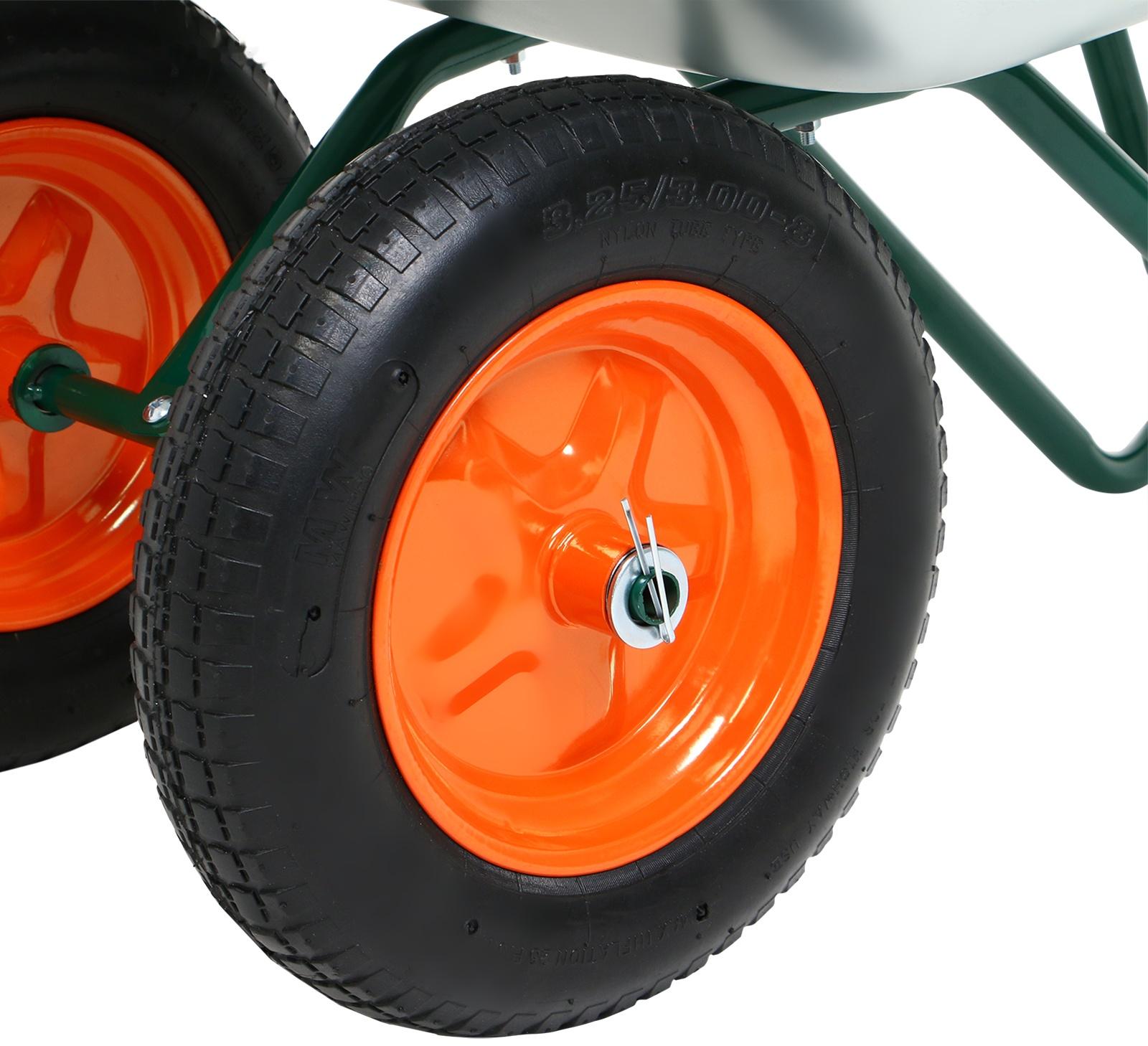 Тачка садовая  65л/180кг 2 пневмоколеса 3.00/3.25-8 оц кузов 0,6 мм