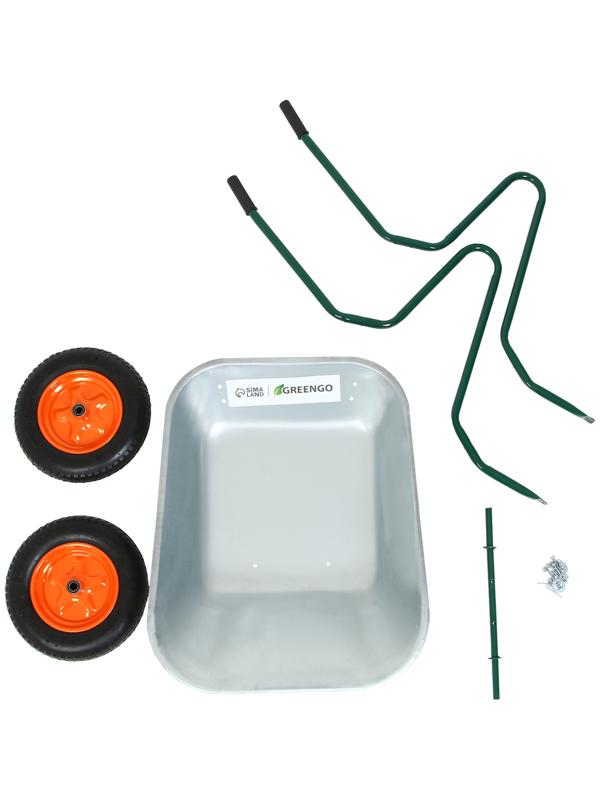 Тачка садовая  65л/180кг 2 пневмоколеса 3.00/3.25-8 оц кузов 0,6 мм