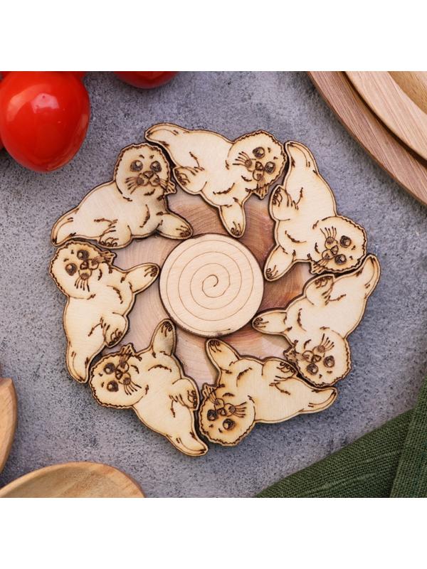 Подставка под горячее «Нерпа», 12см, можжевельник