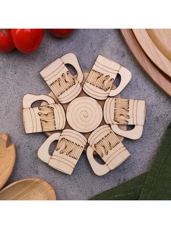 Подставка под горячее «Пиво», 12см, можжевельник