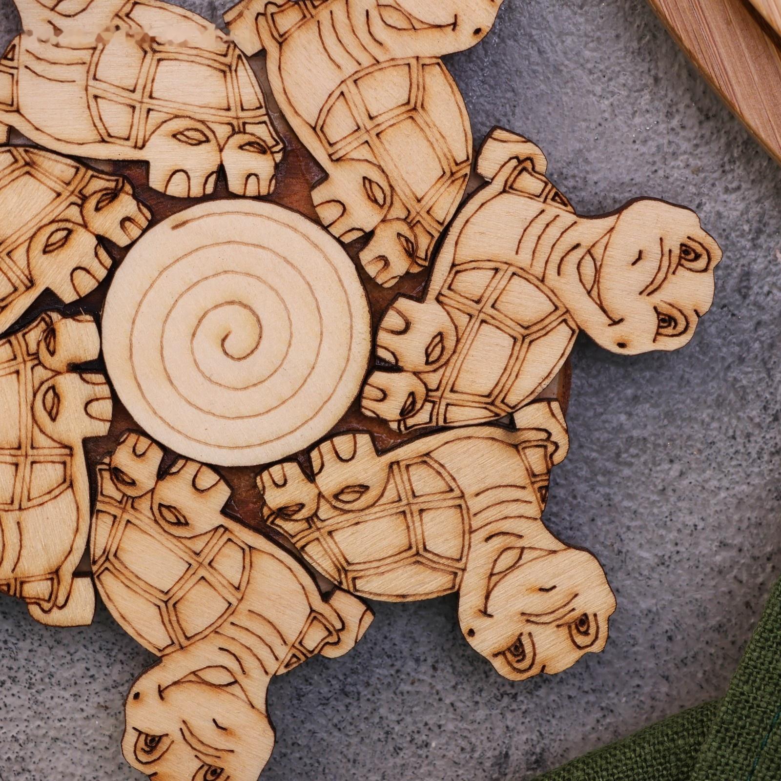 Подставка под горячее «Черепаха», 12см, можжевельник 10398275