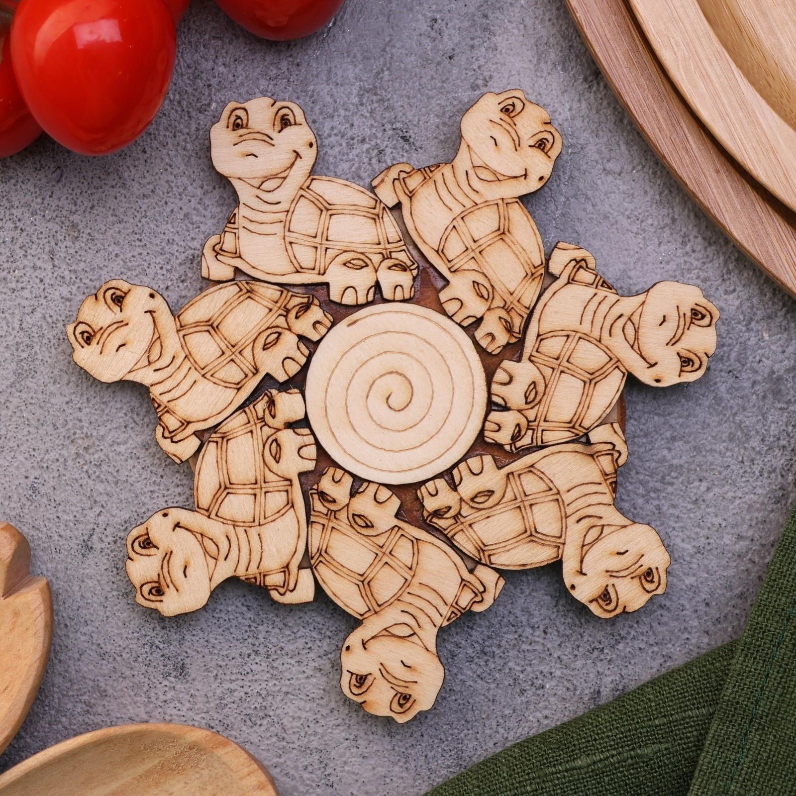 Подставка под горячее «Черепаха», 12см, можжевельник 10398275